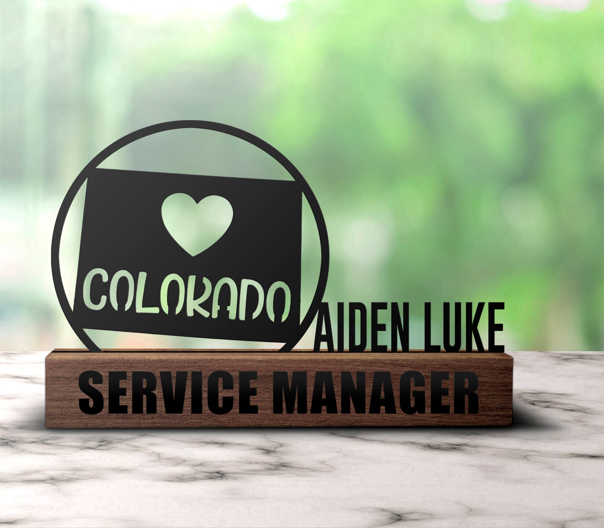 Custom Colorado Map Desk Name Plate Wedge - Personalized Born in Colorado State Nameplate Office Sign Company Shelf Tabletop Plaque Decor | GearViral Custom Colorado Map Desk Name Plate Wedge - Personalized Born in Colorado State Nameplate Office Sign Company Shelf Tabletop Plaque Decor | GearViral