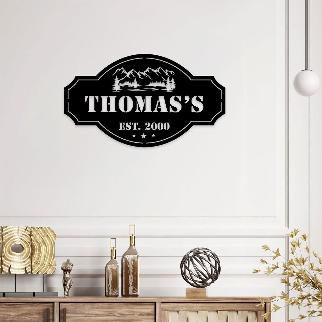 Our Family Personalized Metal Wall Art - Custom Family Metal Sign - Family Name Wall Decor - Home Decor - Vintage Metal Sign - Housewarming
