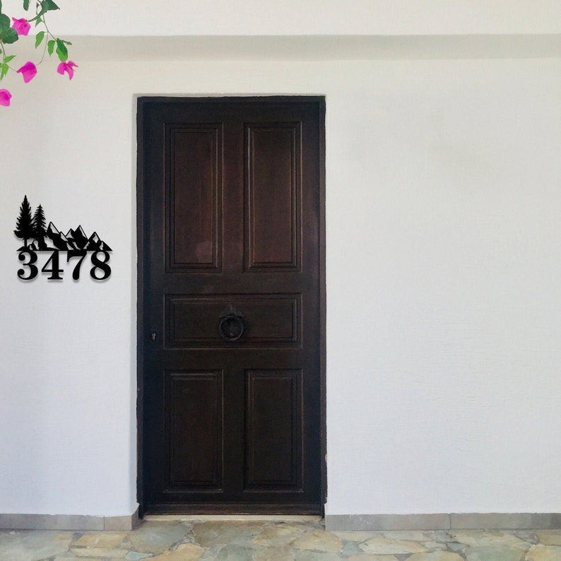 Personalized Metal Street Numbers For Mountain Home Address 13 Colors Cabin Address Number Marker Indoor Outdoor Home Address | GearViral