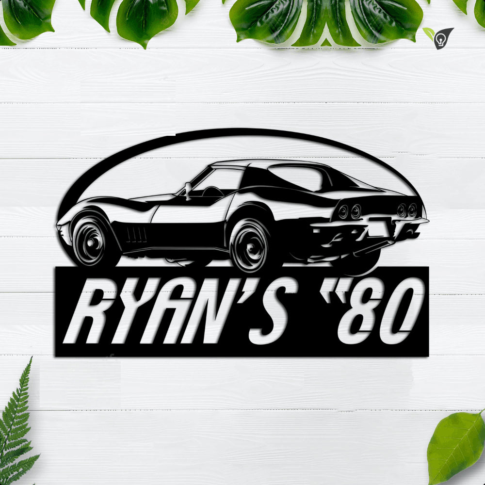 Personalized Vintage Classic Car Metal Wall Art - Vintage Car Sign - Garage Door Decor - Gift For Him | GearViral